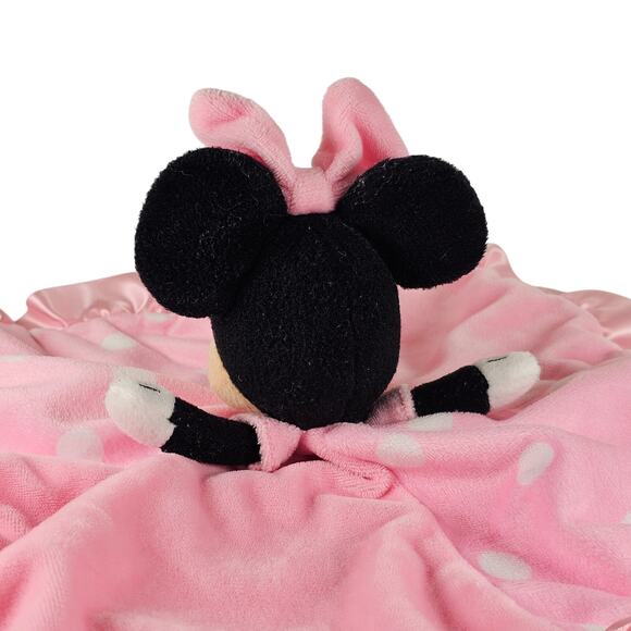 Disney Baby Minnie Mouse Lovey Pink Polka Dot Security Blanket 2012 Plush - Picture 7 of 11